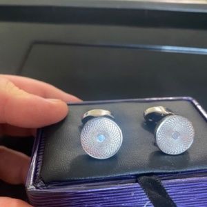 BABETTE WASSERMAN RHODIUM CUFF LINKS